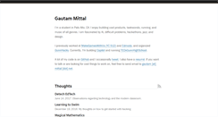 Desktop Screenshot of gautam.cc